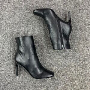 Women's‎ Anne Michelle Black Side Zip Tall Heel Stiletto Short Campus Boots
